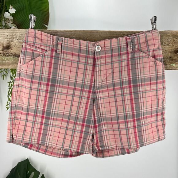 COPY - COPY - Lee Mid Rise Fit Cute Pink Plaid Shorts Size 14 - Picture 2 of 8